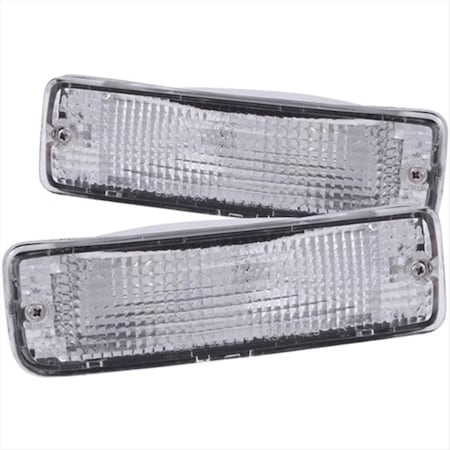 Anzo Usa ANZO 511019 Toyota Pickup 89-95 Parking Signal Lights; Chrome Clear A1R-511019